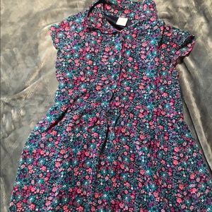 Navy Blue Dress with pink flowers